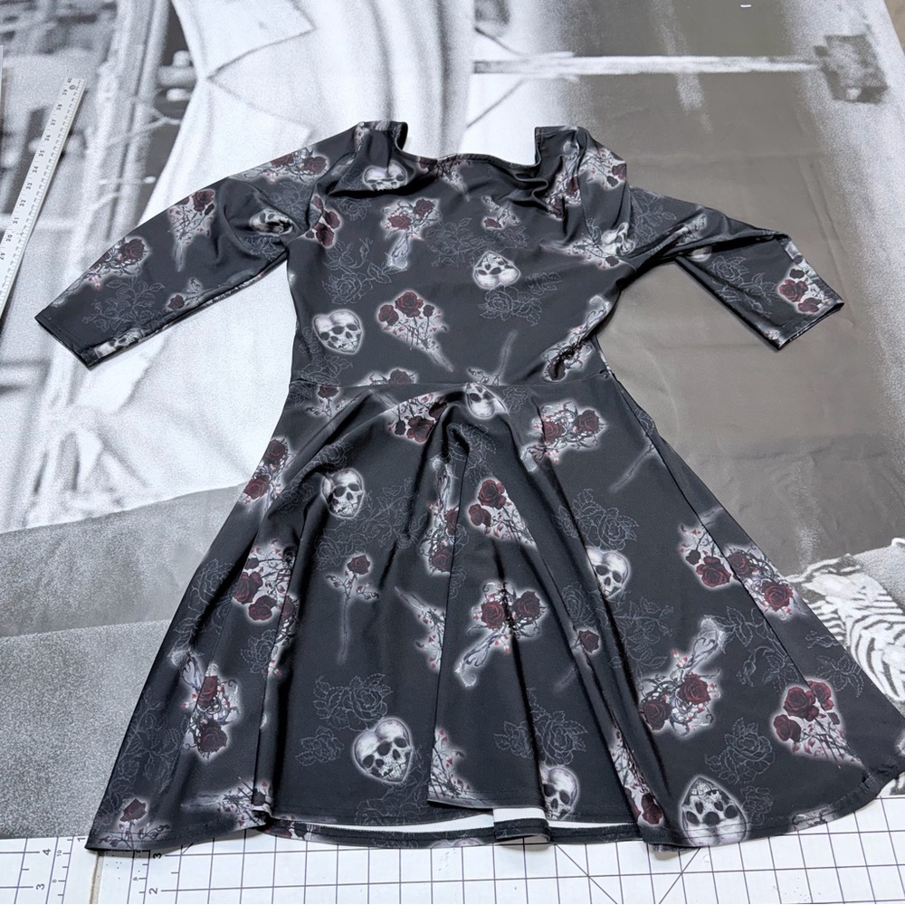 Alchemy By Hell Bunny Women’s Medium Dark Valentine Dress A49 View 4
